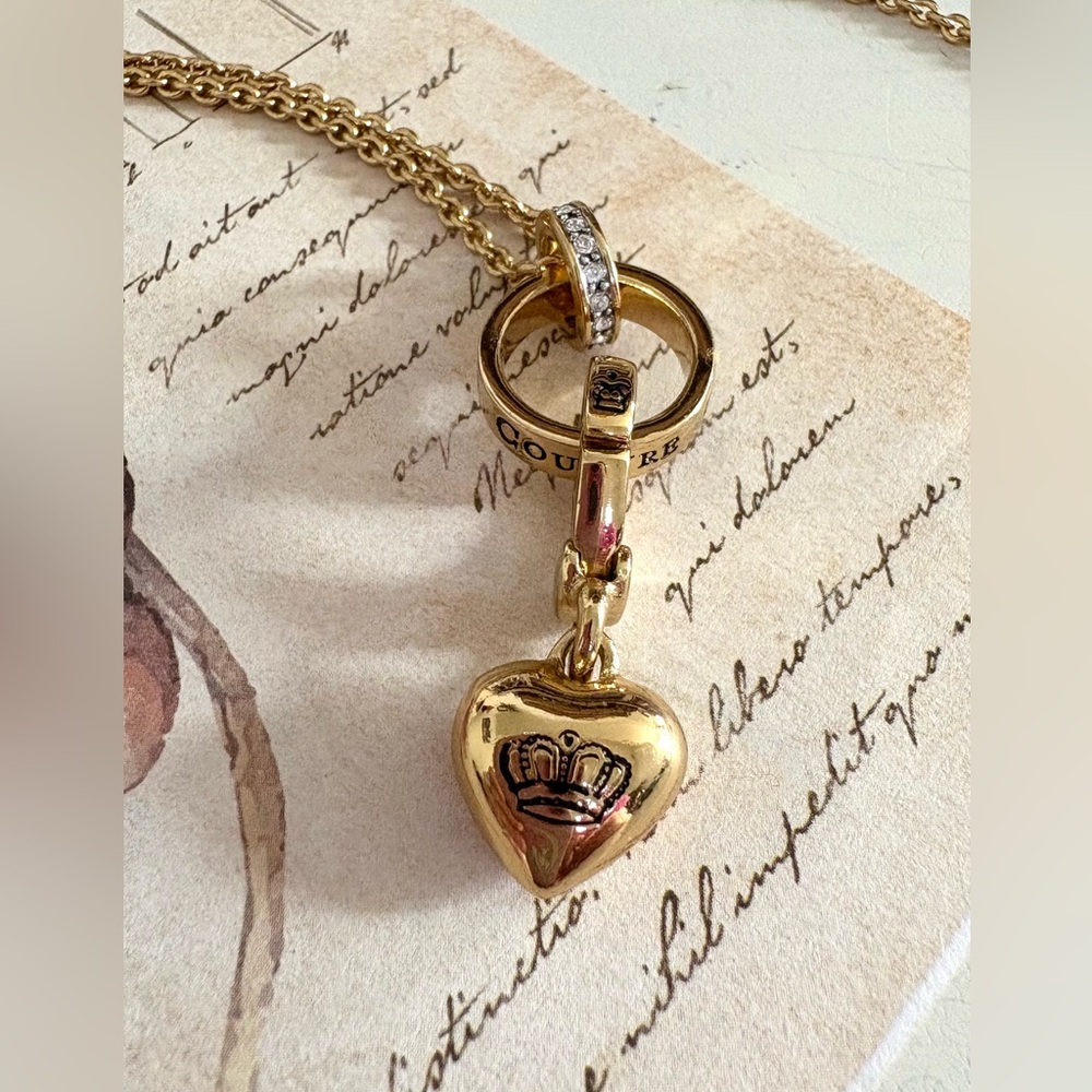 Like NEW! Y2K HTF RARE Juicy Couture Black Label Charm Catcher Necklace